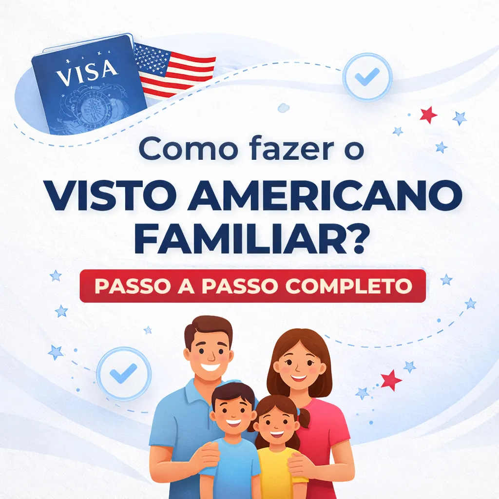 Imagem ilustrativa para o artigo Como fazer o visto americano familiar? da Genuína Conexão